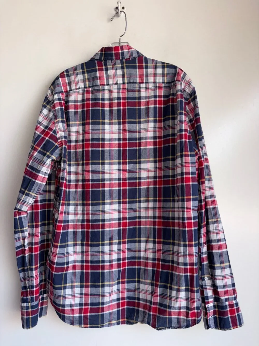 J.CREW Plaid Shirt Men's Large Slim Fit
